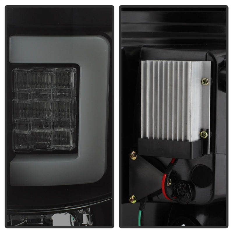 Spyder 09-14 Ford F150 V2 Light Bar LED Tail Lights - Blk Smoke (ALT-YD-FF15009V2-LBLED-BSM)-SR1 Performance