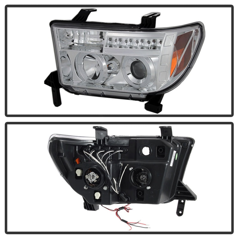 Spyder Toyota Tundra 07-13 Projector Headlights LED Halo LED Chrm PRO-YD-TTU07-HL-C-SR1 Performance