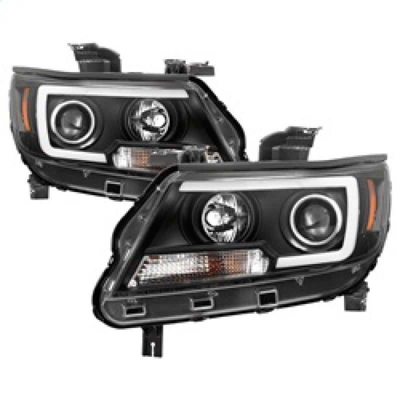 Spyder 15-17 Chevy Colorado Projector Headlights - Light Bar LED - Black (PRO-YD-CCO15-LBDRL-BK)-SR1 Performance
