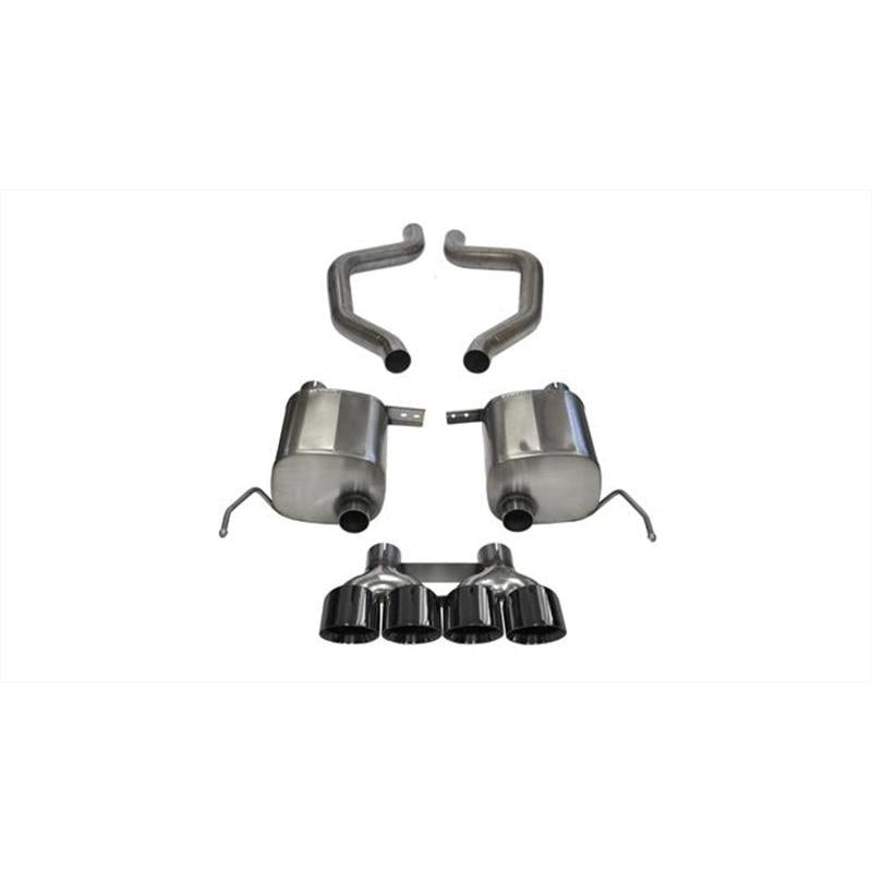 Corsa 17-19 Chevy Corvette Z06 2.75in Axle Back Exhaust Black Dual Rear Exit Quad 4.5in Tip (Sport)-SR1 Performance