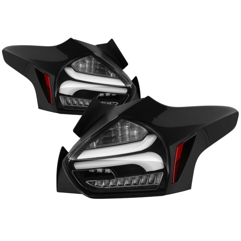 Spyder 15-17 Ford Focus Hatchback LED Tail Lights w/Indicator/Reverse - Black (ALT-YD-FF155D-LED-BK)-SR1 Performance