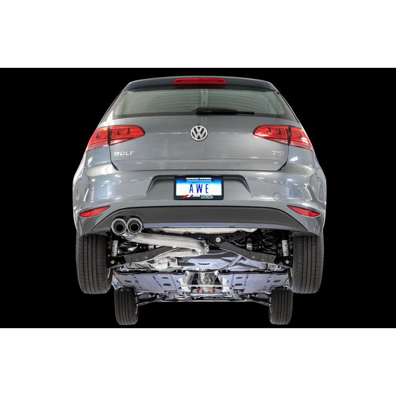 AWE Tuning VW MK7 Golf 1.8T Track Edition Exhaust w/Chrome Silver Tips (90mm)-SR1 Performance