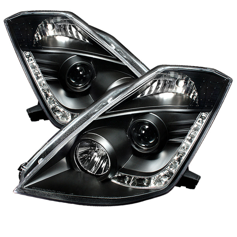Spyder Nissan 350Z 03-05 Projector Headlights Xenon DRL Blk High H1 Lw D2R PRO-YD-N350Z02-HID-DRL-BK-SR1 Performance