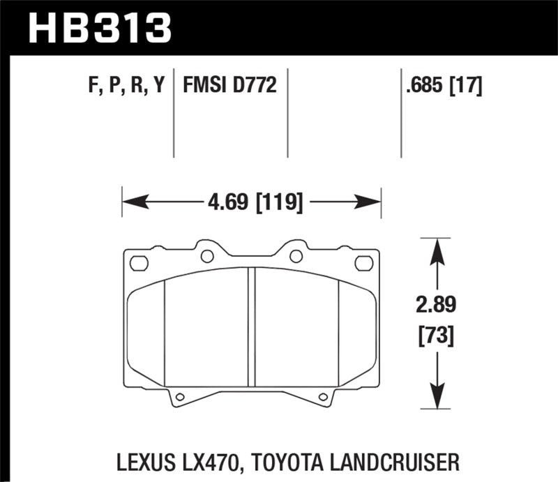 Hawk LTS Street Brake Pads-SR1 Performance