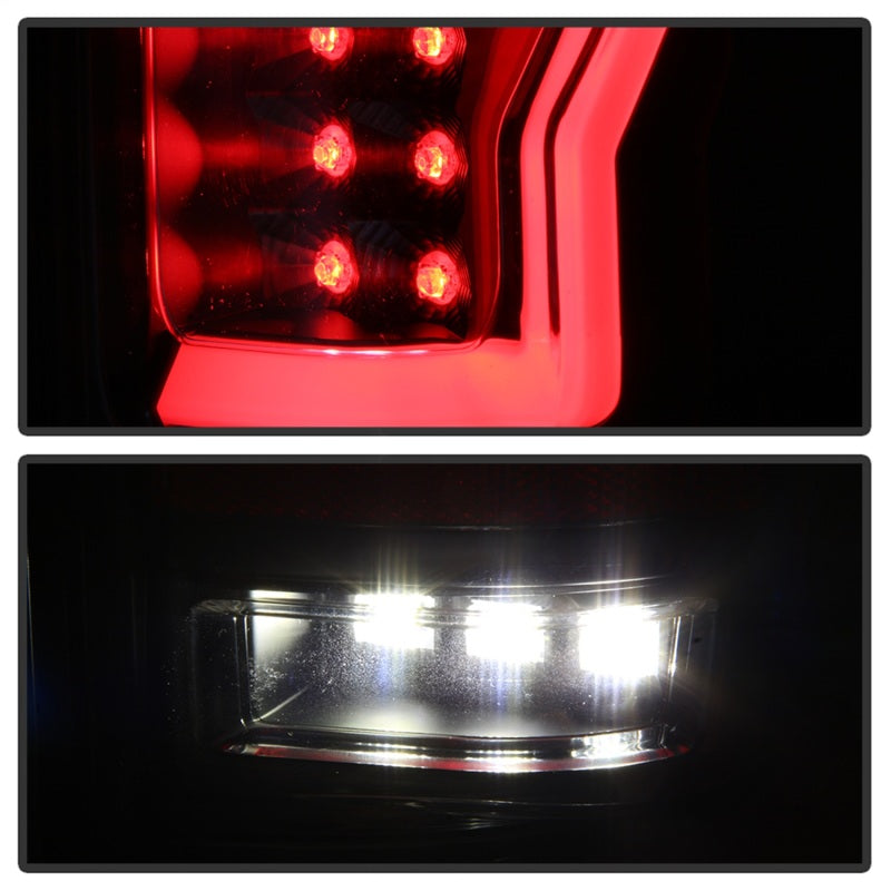 Spyder 04-08 Ford F-150 Projector Tail Lights - Light Bar DRL LED - Black ALT-YD-FF15004V2-LBLED-BK-SR1 Performance