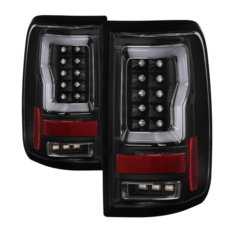 Spyder 04-08 Ford F-150 Projector Tail Lights - Light Bar DRL LED - Black ALT-YD-FF15004V2-LBLED-BK-SR1 Performance