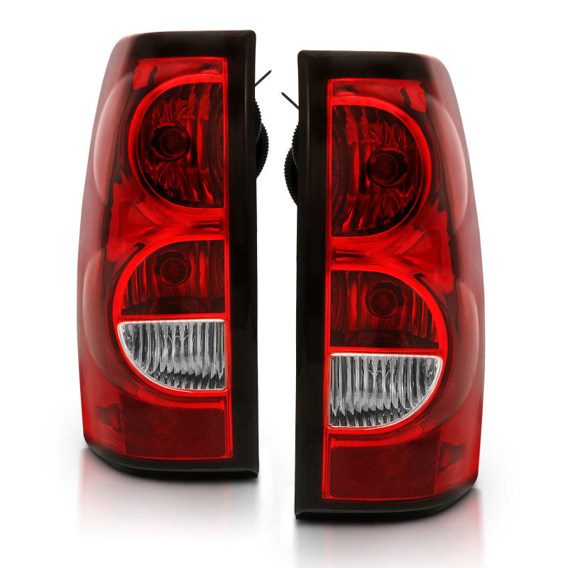 ANZO 2004-2007 Chevy Silverado Taillight Red/Clear Lens w/Black Trim (OE Replacement)-SR1 Performance