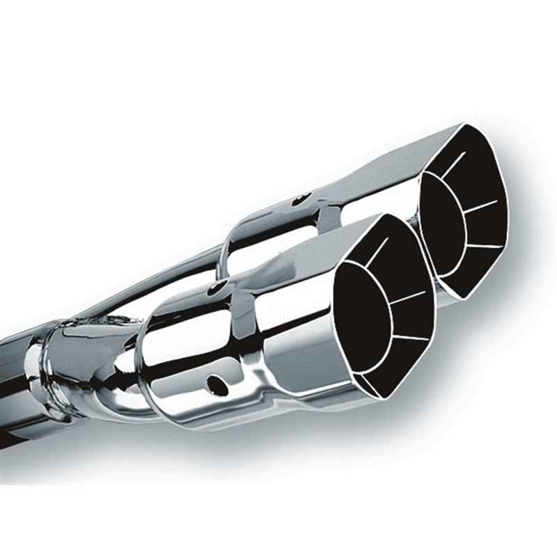 Borla Universal Polished Tip Dual Square Angle-Cut Intercooled (inlet 2 1/2in. Outlet 2 7/8 x 3 3/8i-SR1 Performance