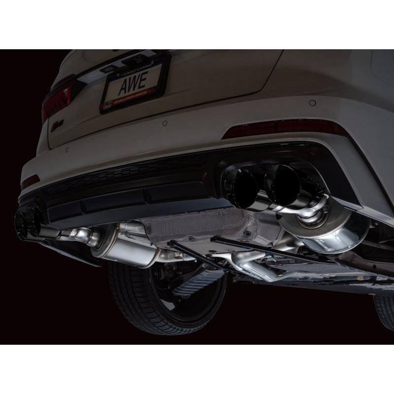 AWE Tuning 19-23 Audi C8 S6/S7 2.9T V6 AWD Touring Edition Exhaust - Diamond Black Tips-SR1 Performance