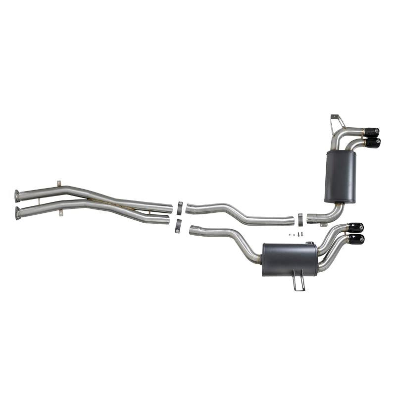 aFe MACH ForceXP 2.5 IN 304 Stainless Steel Cat-Back Exhaust System w/ Black Tips 01-06 BMW M3 (E46)-SR1 Performance