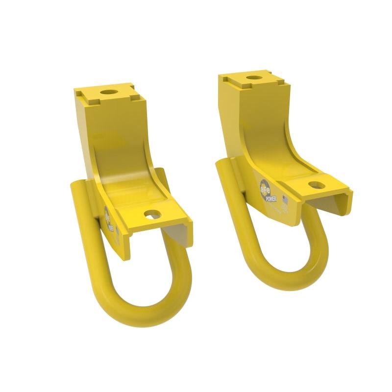 aFe Toyota Tundra 2022 V6-3.5L (tt) Front Tow Hook Yellow-SR1 Performance