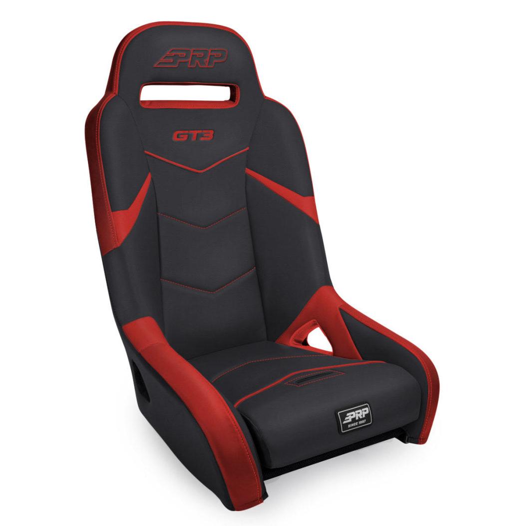 PRP GT3 Rear Suspension Seat- Black/Red-SR1 Performance