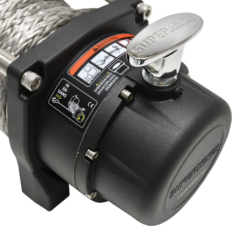 Superwinch 9500 LBS 12V DC 3/8in x 80ft Synthetic Rope Tiger Shark 9500 Winch-SR1 Performance