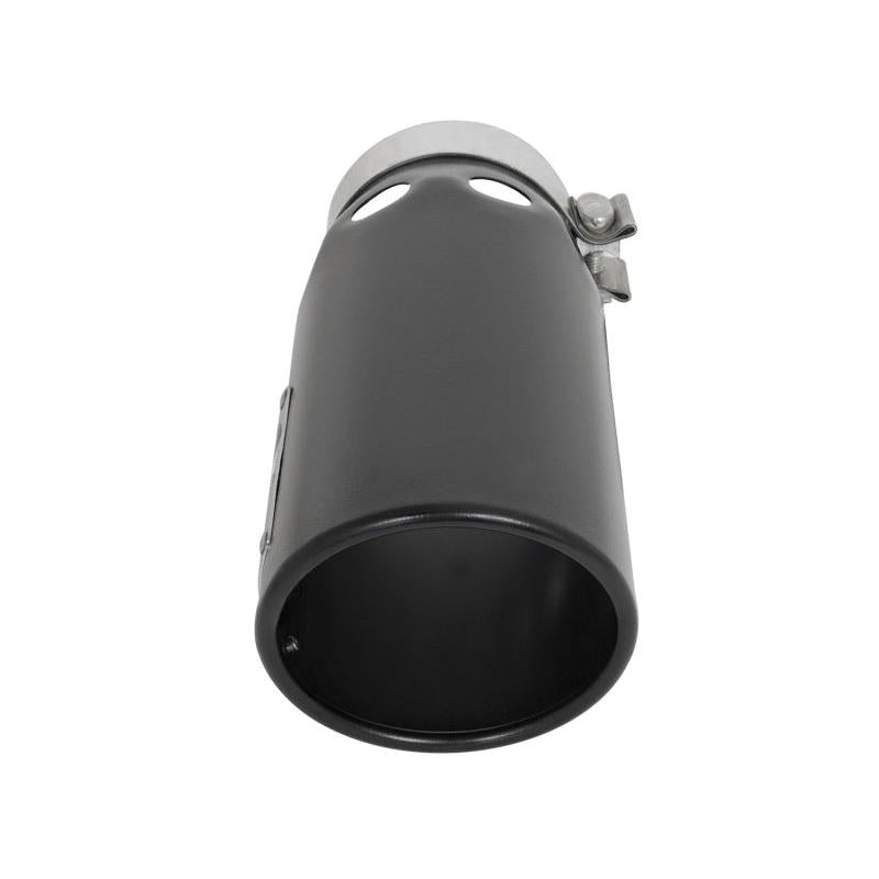 aFe Power Intercooled Tip Stainless Steel - Black 4in In x 5in Out x 12in L Bolt-On-SR1 Performance