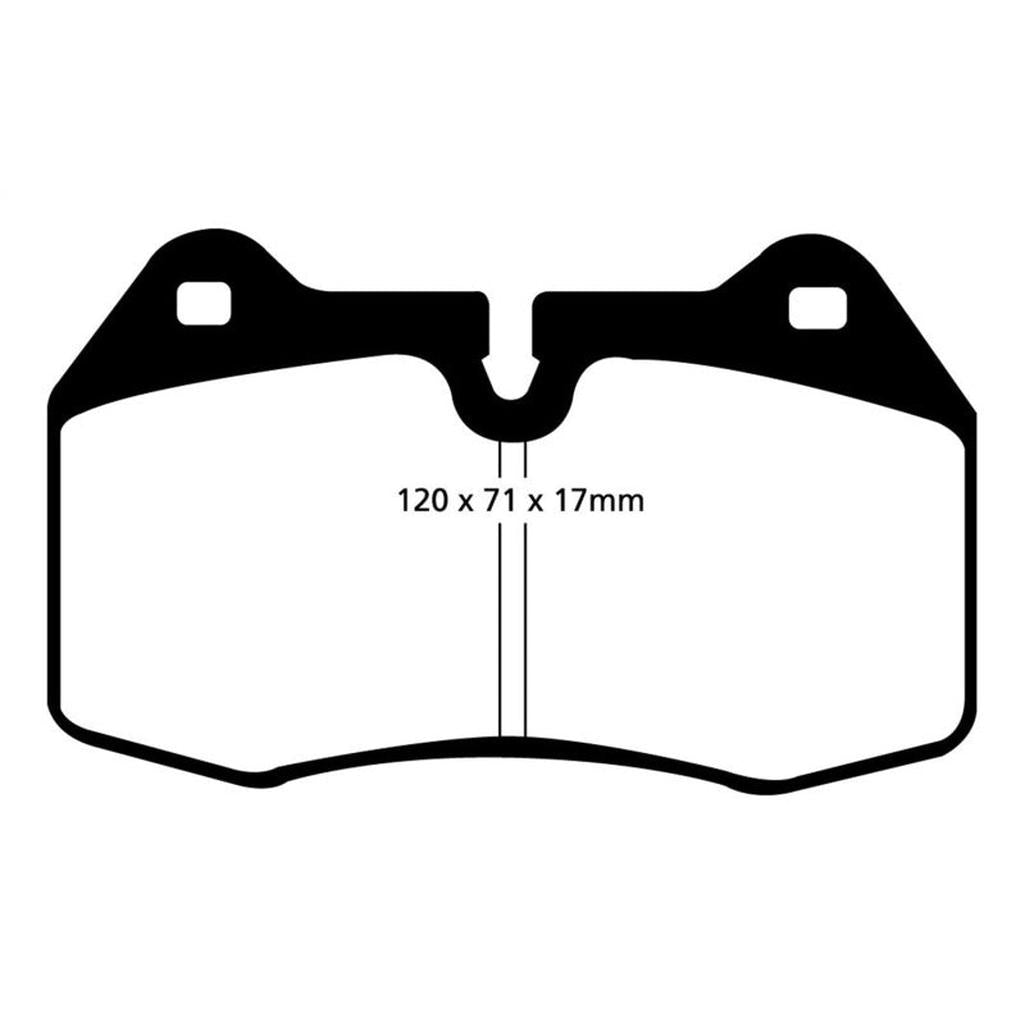 EBC Redstuff Ceramic Low Dust Front Brake Pads for BMW 8 Series (1994-1999)