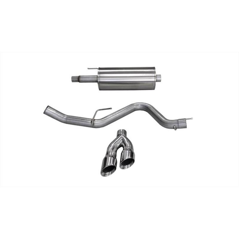 Corsa 15-20 Ford F-150 5.0L V8 (Super Crew Cab) Polished Sport Single Side Dual 4in Tips CB Exhaust-SR1 Performance