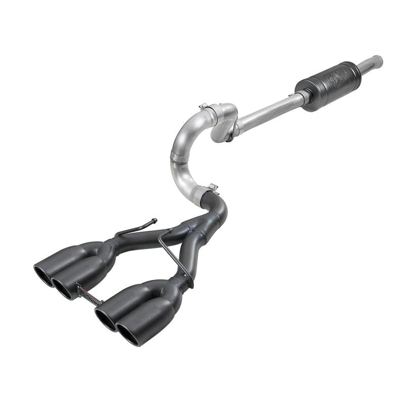 aFe Rebel Series 2.5in 304 SS Cat-Back Exhaust w/ Black Tip 18-20 Jeep Wrangler (JL)-SR1 Performance