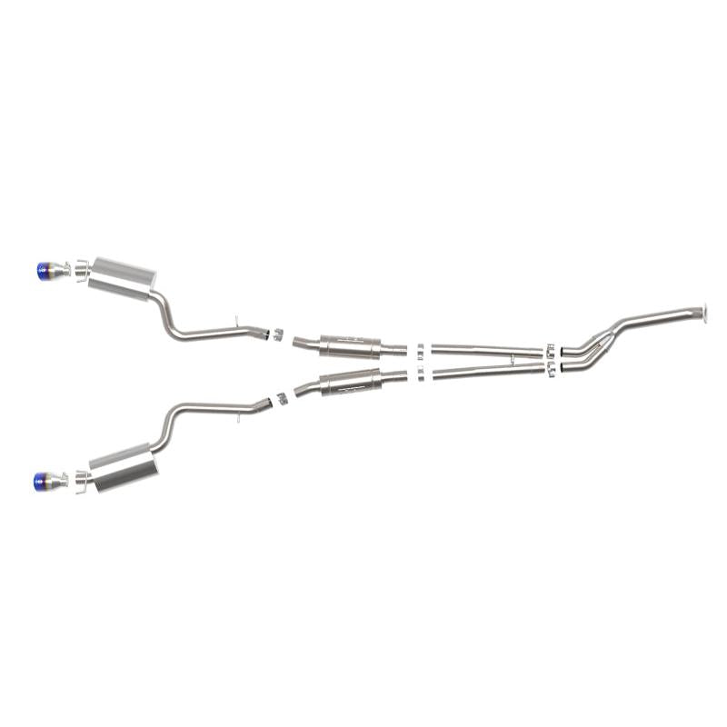 aFe POWER Takeda 16-17 Lexus IS200t L4-2.0L (t) 2.5in-3in 304 SS CB Exhaust w/ Blue Tip-SR1 Performance