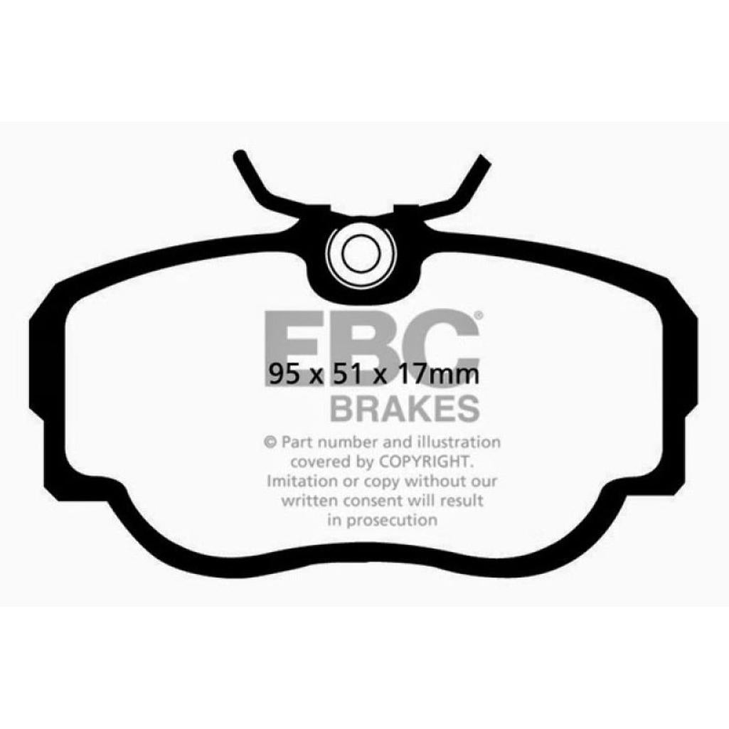 EBC Redstuff Ceramic Low Dust Front Brake Pads for BMW 3 Series and Saab 900