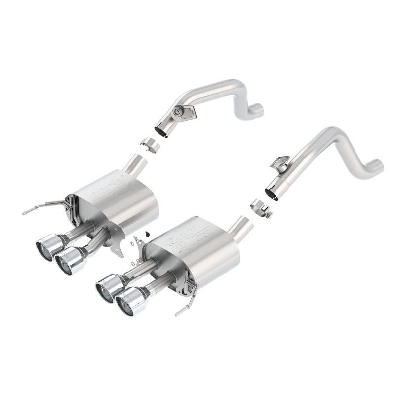 Borla 14-15 Chevy Corvette C7 w/o AFM w/o NPP Atak Rear Section Exhaust Quad Rd RL Tips-SR1 Performance