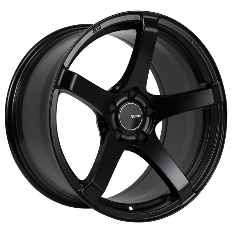 Enkei Kojin 17x8 40mm Offset 5x100 Bolt Pattern 72.6mm Bore Dia Matte Black Wheel-SR1 Performance