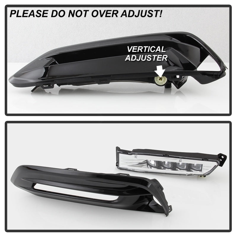 Spyder 18-19 Honda Accord Sedan OEM LED Fog Lights w/OEM Fit Switch - Clear (FL-HA2018-4D-LED-C)-SR1 Performance