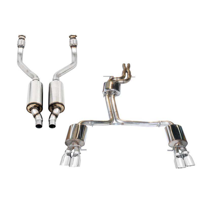 AWE Tuning Audi B8 / B8.5 S5 Cabrio Touring Edition Exhaust - Non-Resonated - Chrome Silver Tips-SR1 Performance