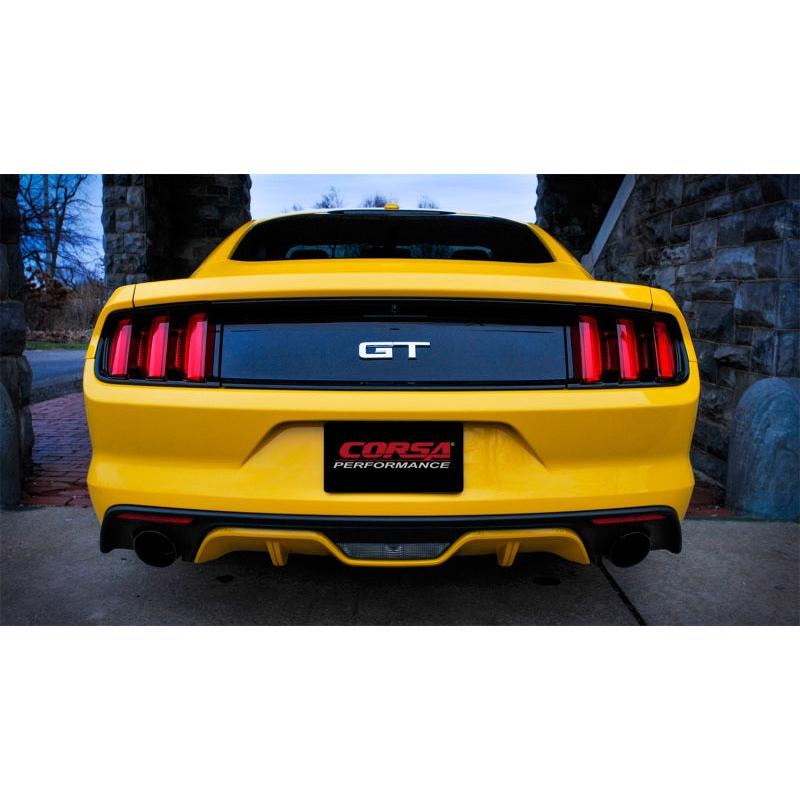 Corsa 2015-2017 Ford Mustang GT Fastback 5.0 3in Xtreme Cat Back Exhaust w/ Dual Black 4.5in Tips-SR1 Performance