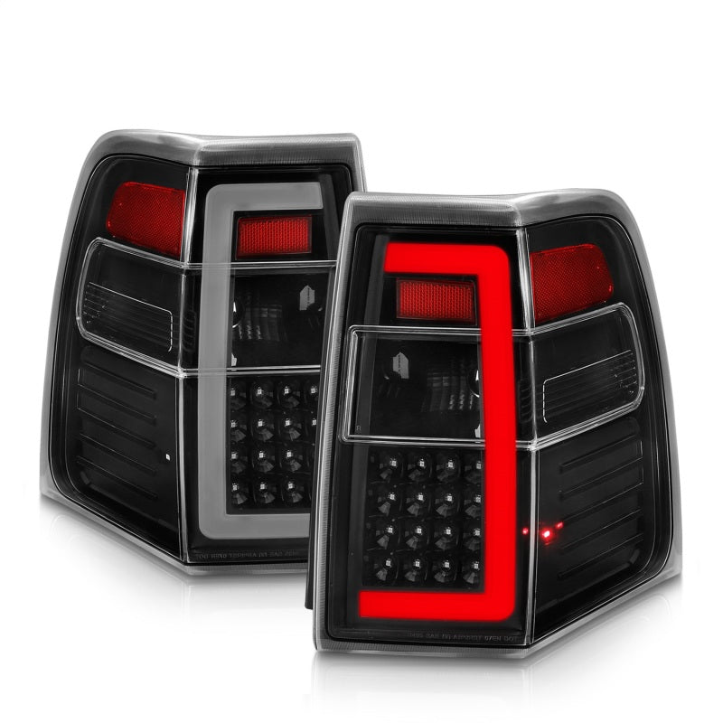 ANZO 07-17 Ford Expedition LED Taillights w/ Light Bar Black Housing Clear Lens-SR1 Performance