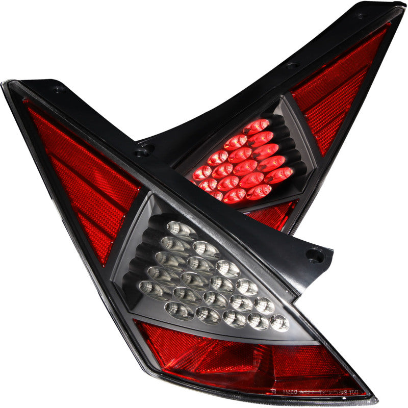 ANZO 2003-2005 Nissan 350Z LED Taillights Black-SR1 Performance