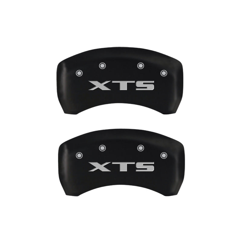 MGP 4 Caliper Covers Engraved Front Cadillac Engraved Rear XTS Red finish silver-SR1 Performance