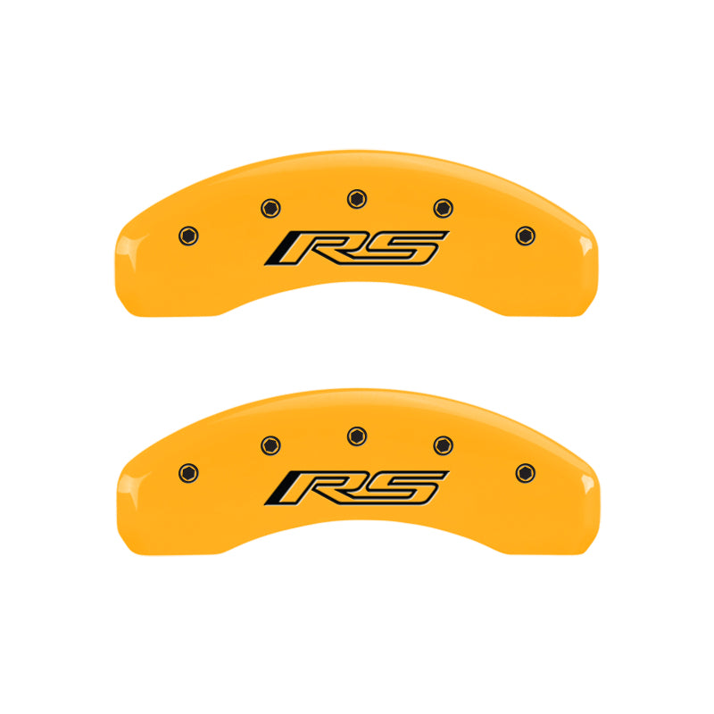 MGP 4 Caliper Covers Engraved Front & Rear Gen 5/RS Yellow finish black-SR1 Performance