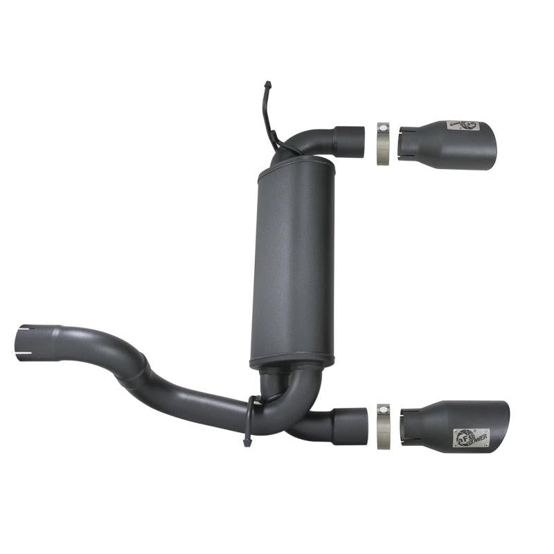 aFe Rebel Series 2.5in 409 SS Axle-Back Exhaust w/ Black Tips 2018+ Jeep Wrangler (JL) V6 3.6L-SR1 Performance