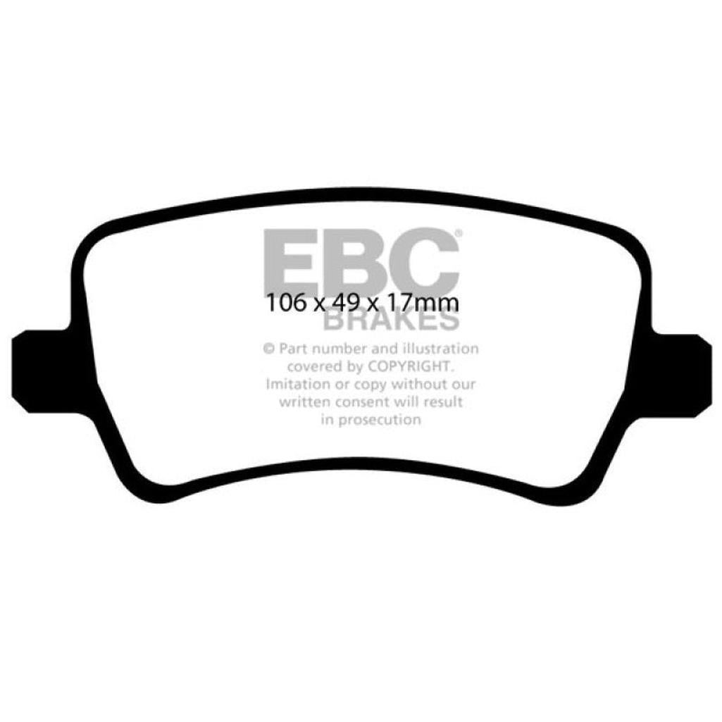 EBC Redstuff Ceramic Low Dust Brake Pads for Volvo S80 and S60 – Part Number DP31934C