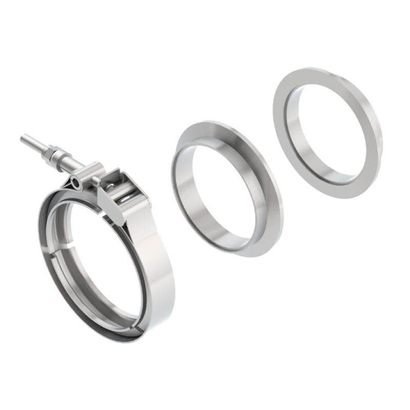 Borla Universal 3in Stainless Steel 3pc V-Band Clamp w/ Male and Female Flanges-SR1 Performance