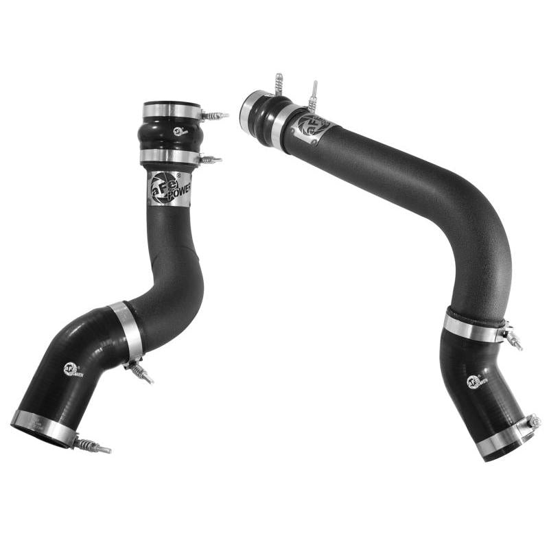 aFe BladeRunner 3in Black Intercooler Tubes Hot & Cold Side Kit for 13-14 Dodge RAM Diesel 6.7L (td)-SR1 Performance