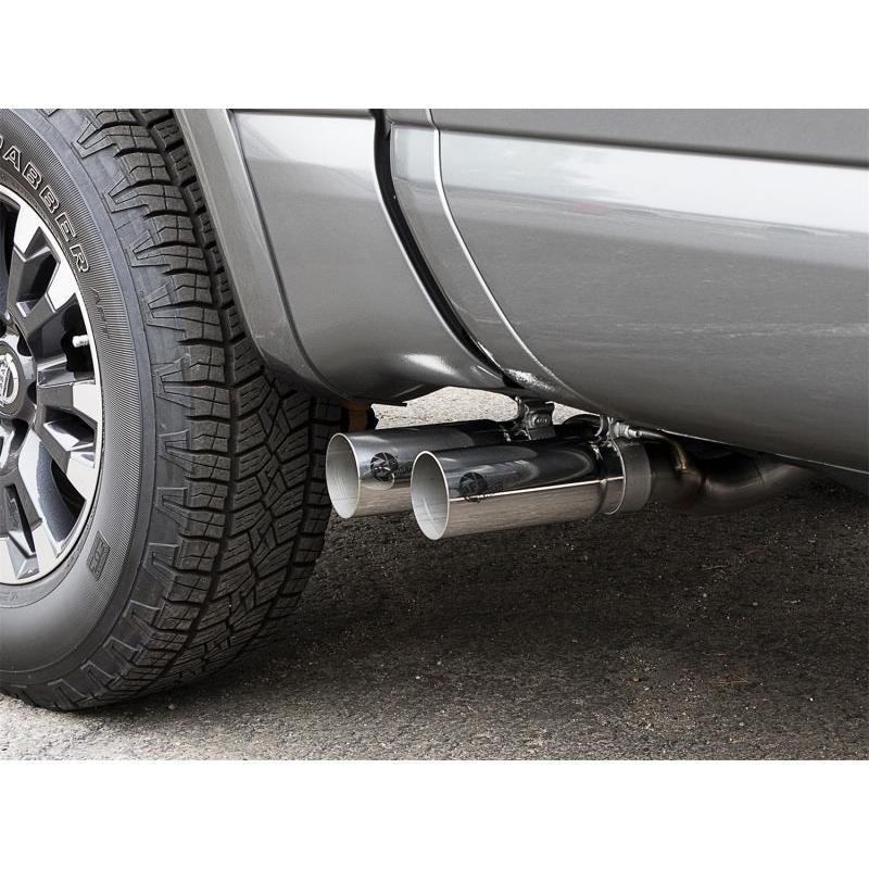 aFe POWER Rebel Series 2-1/2in 409 SS Cat Back Exhaust w/ Polished Tips 16-17 Nissan Titan V8 5.6L-SR1 Performance