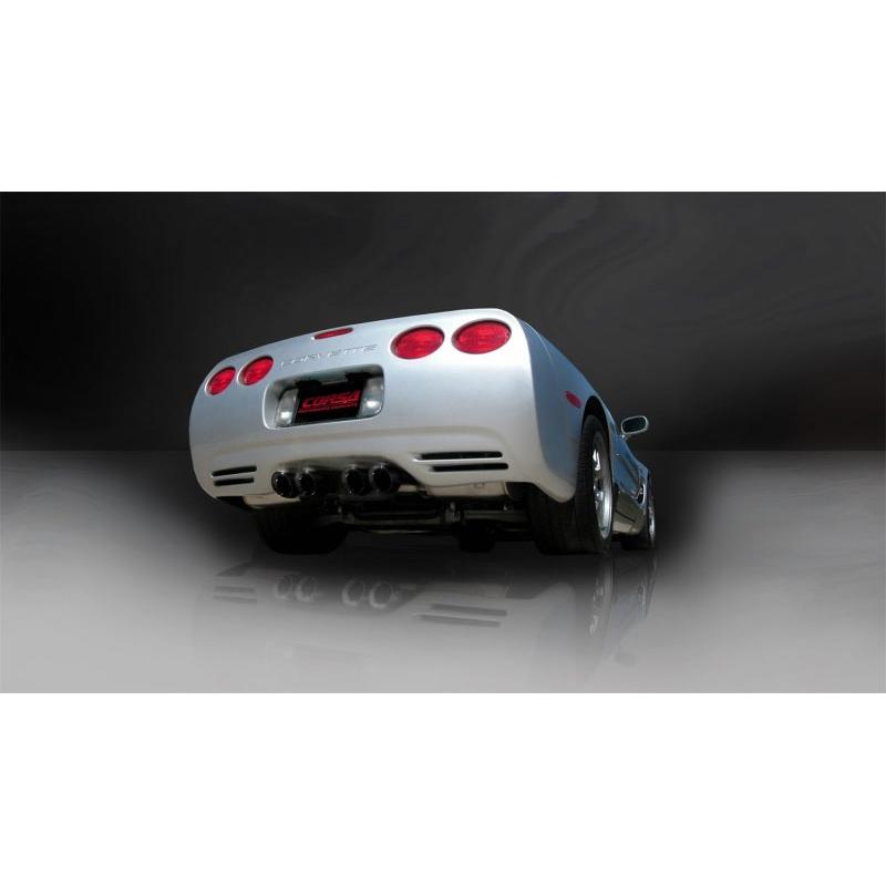 Corsa 1997-2004 Chevrolet Corvette C5 Z06 5.7L V8 Black Sport Axle-Back Exhaust-SR1 Performance