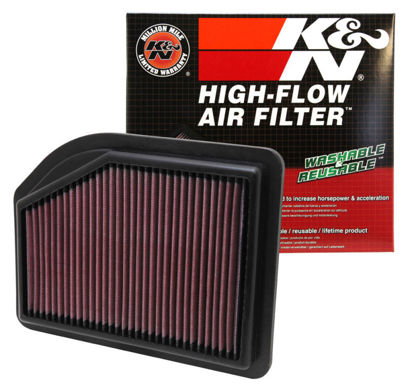 K&N Replacement Filter 10.219in O/S Length x 7.875in O/S Width x 1.125in H for 12 Honda CR-V 2.4L-SR1 Performance