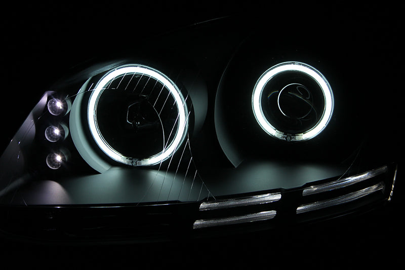 ANZO 2006-2009 Volkswagen Rabbit Projector Headlights w/ Halo Black (CCFL)-SR1 Performance