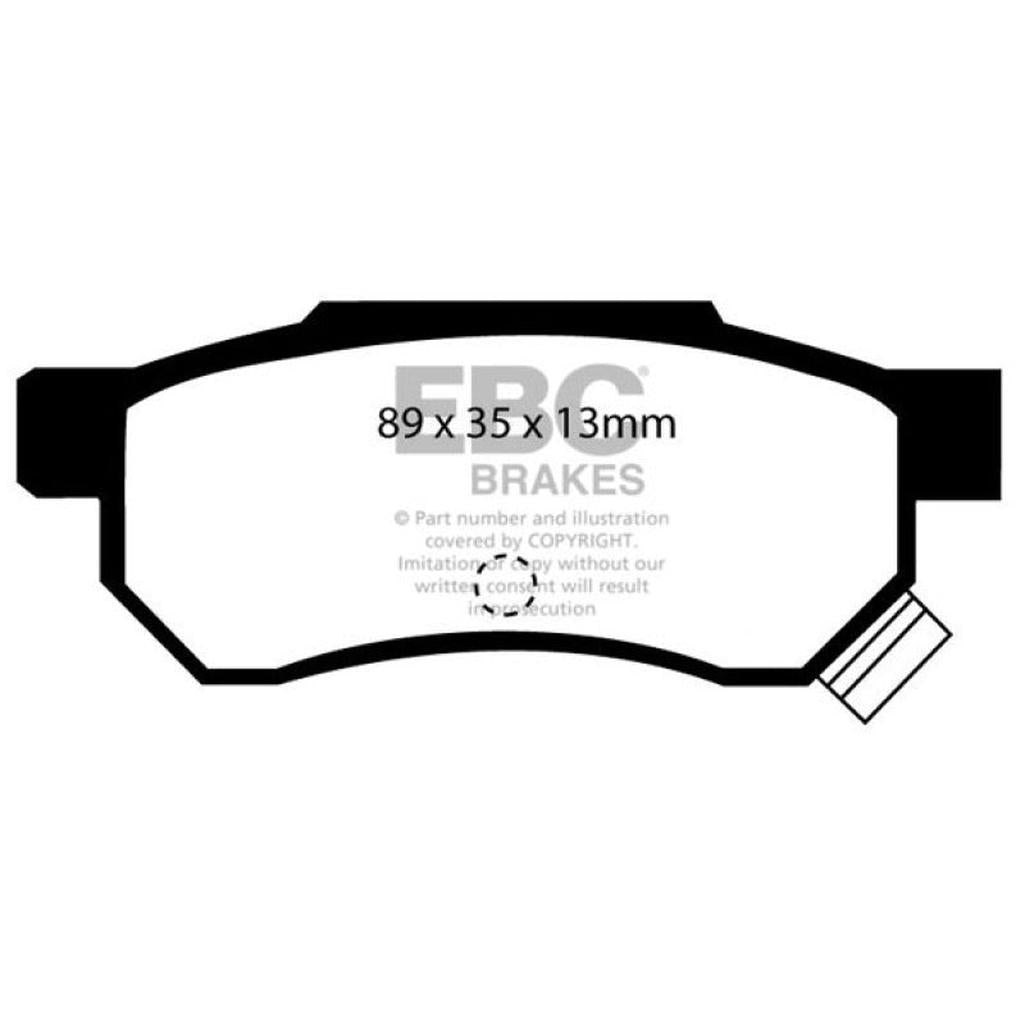 EBC Yellowstuff Rear Brake Pads for Honda Prelude and Civic del Sol – Part Number DP4642/2R