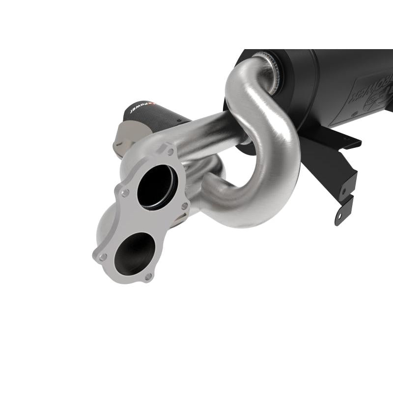 aFe MACHForce XP 2.25in-2.5in 304SS Exhaust Cat-Back 20-22 Porsche Cayman GT4 (718) - Carbon Tips-SR1 Performance