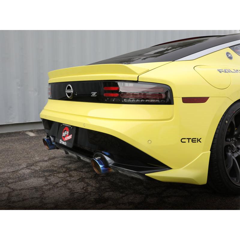 aFe POWER Takeda 2023 Nissan Z 2 1/2in 304 SS Cat-Back Exhaust System w/ Blue Flame Tips-SR1 Performance