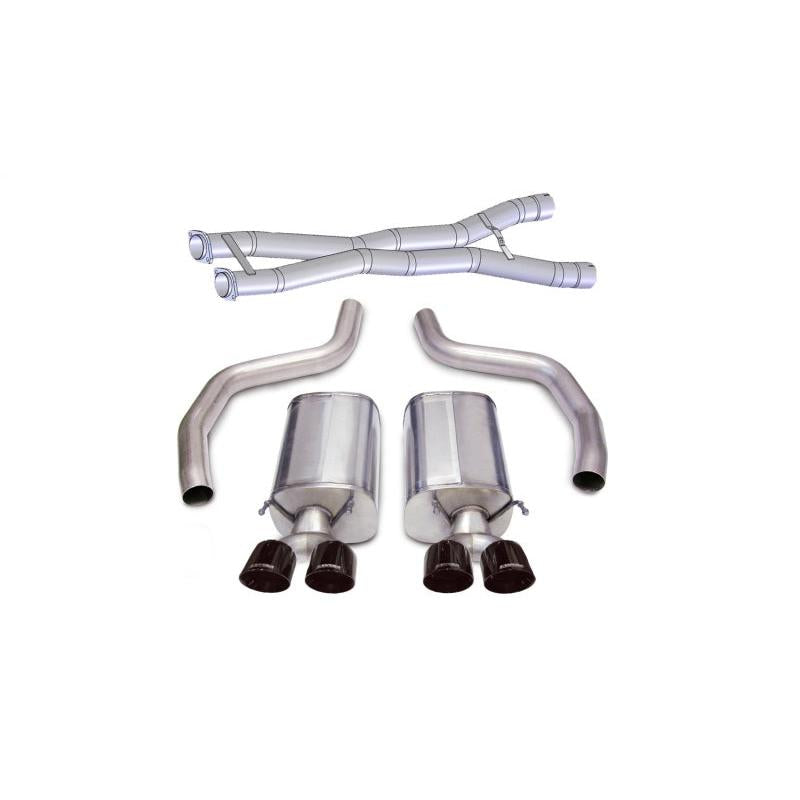 Corsa 2012-2013 Chevrolet Corvette C6 Z06 7.0L V8 Black Sport Cat-Back Exhaust-SR1 Performance