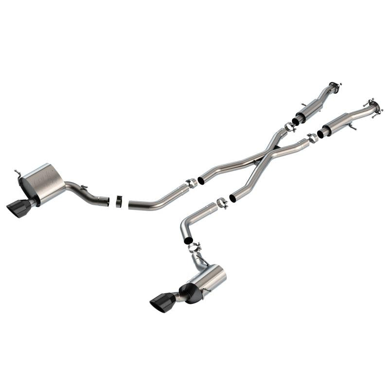 Borla 15-21 Jeep Grand Cherokee SRT 6.4L V8 AWD ATAK Cat-Back Exhaust System - Black Tips T-304SS-SR1 Performance