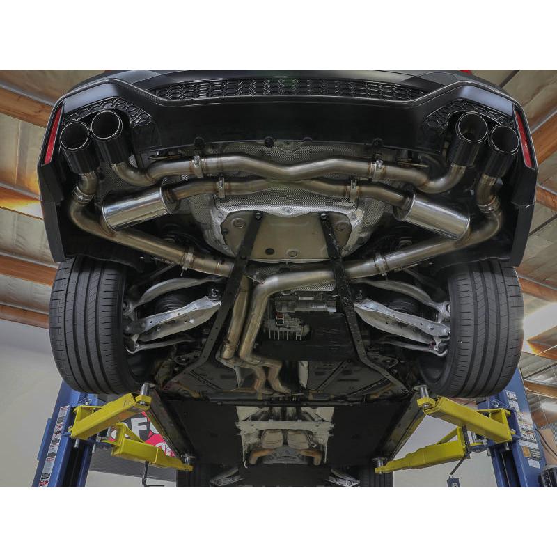 aFe 20-22 Audi RS6 Avant V8 4L (tt) MACH Force-Xp 3in to 2.5in 304 SS Cat-Back Exhaust w/ Black Tip-SR1 Performance