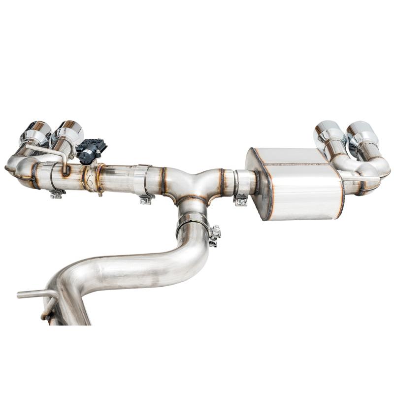 AWE Tuning Audi 8V S3 SwitchPath Exhaust w/Chrome Silver Tips 102mm-SR1 Performance