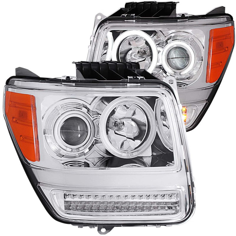 ANZO 2007-2012 Dodge Nitro Projector Headlights w/ Halo Chrome (CCFL) G2-SR1 Performance