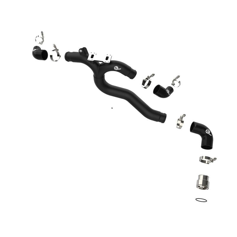 aFe Kia Stinger 18-22 V6-3.3L (tt) BladeRunner Hot Charge Pipe- Black-SR1 Performance