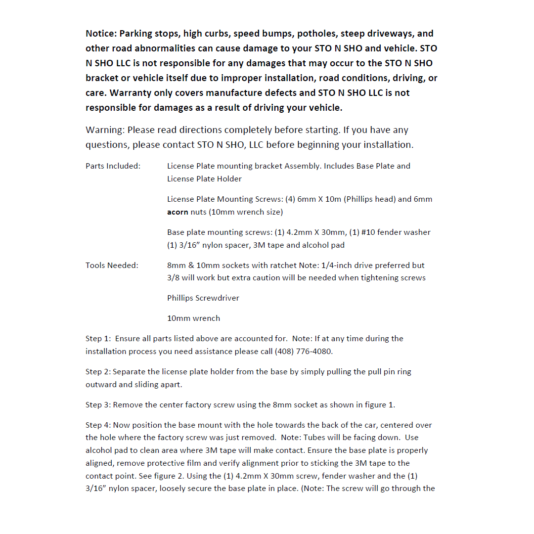 2023 Mercedes-Benz C300 License Plate Frame Bracket-SR1 Performance